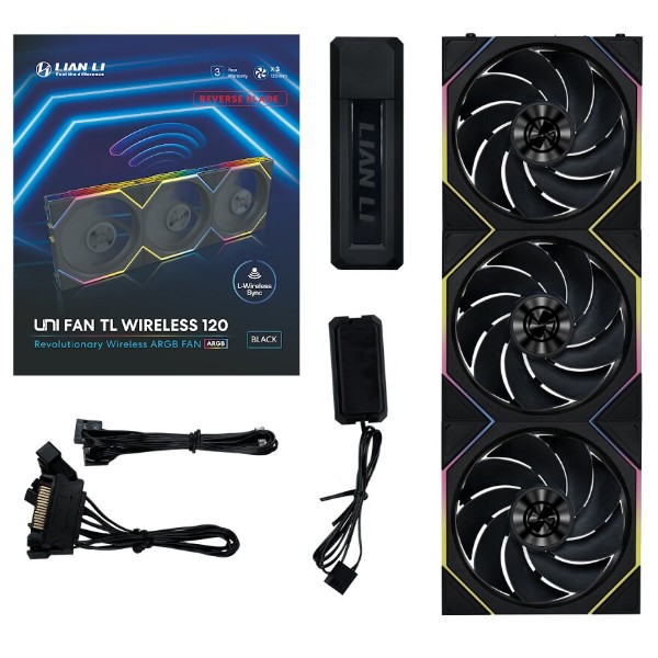 Фото - Корпусный вентилятор Lian Li Uni Fan TL WIRELESS Reverse 120-3 Black (G99.12RTL1W3B.00)